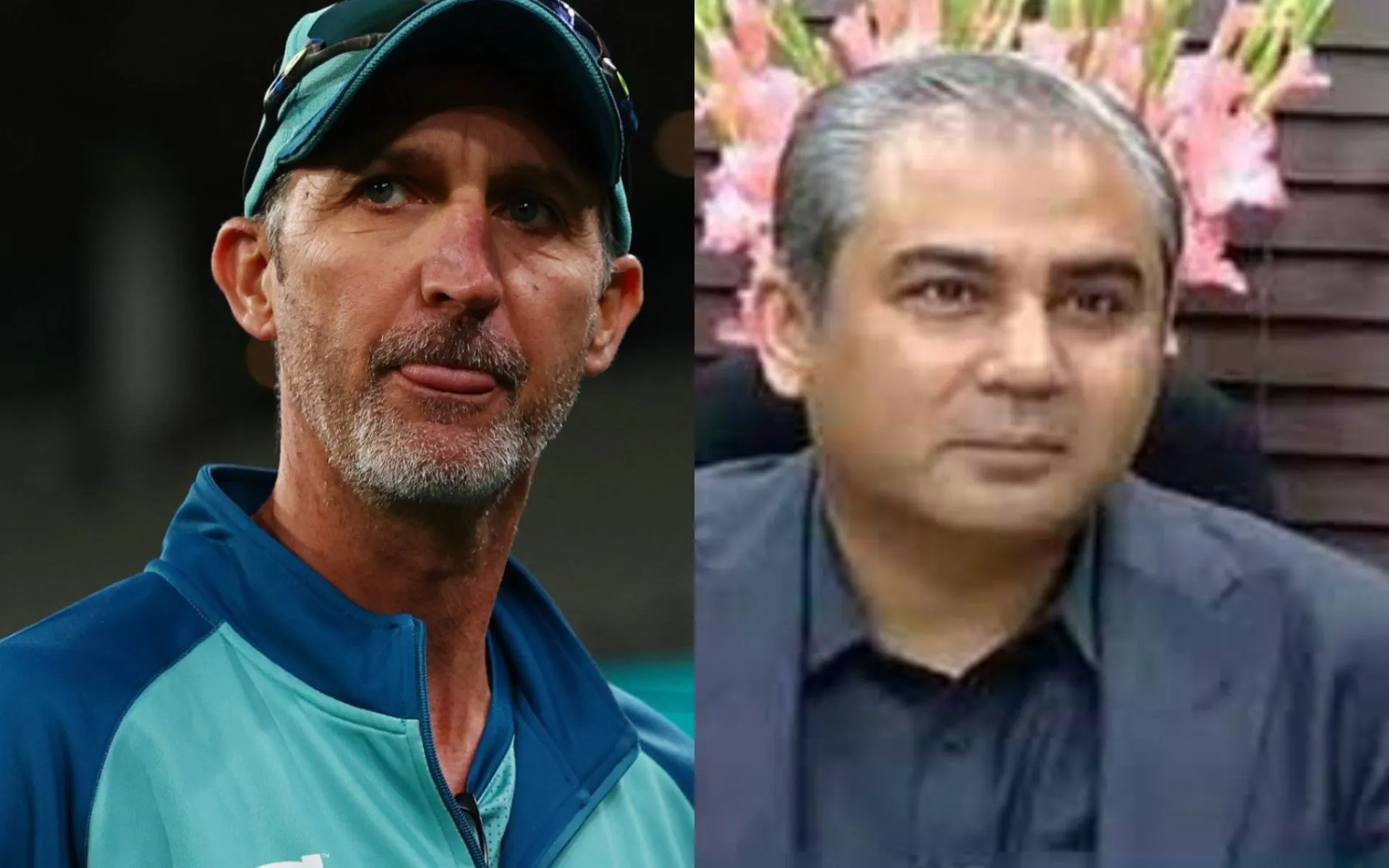Jason Gillespie and Mohsin Naqvi [Source: @criccdoctor, @noor_view/x]