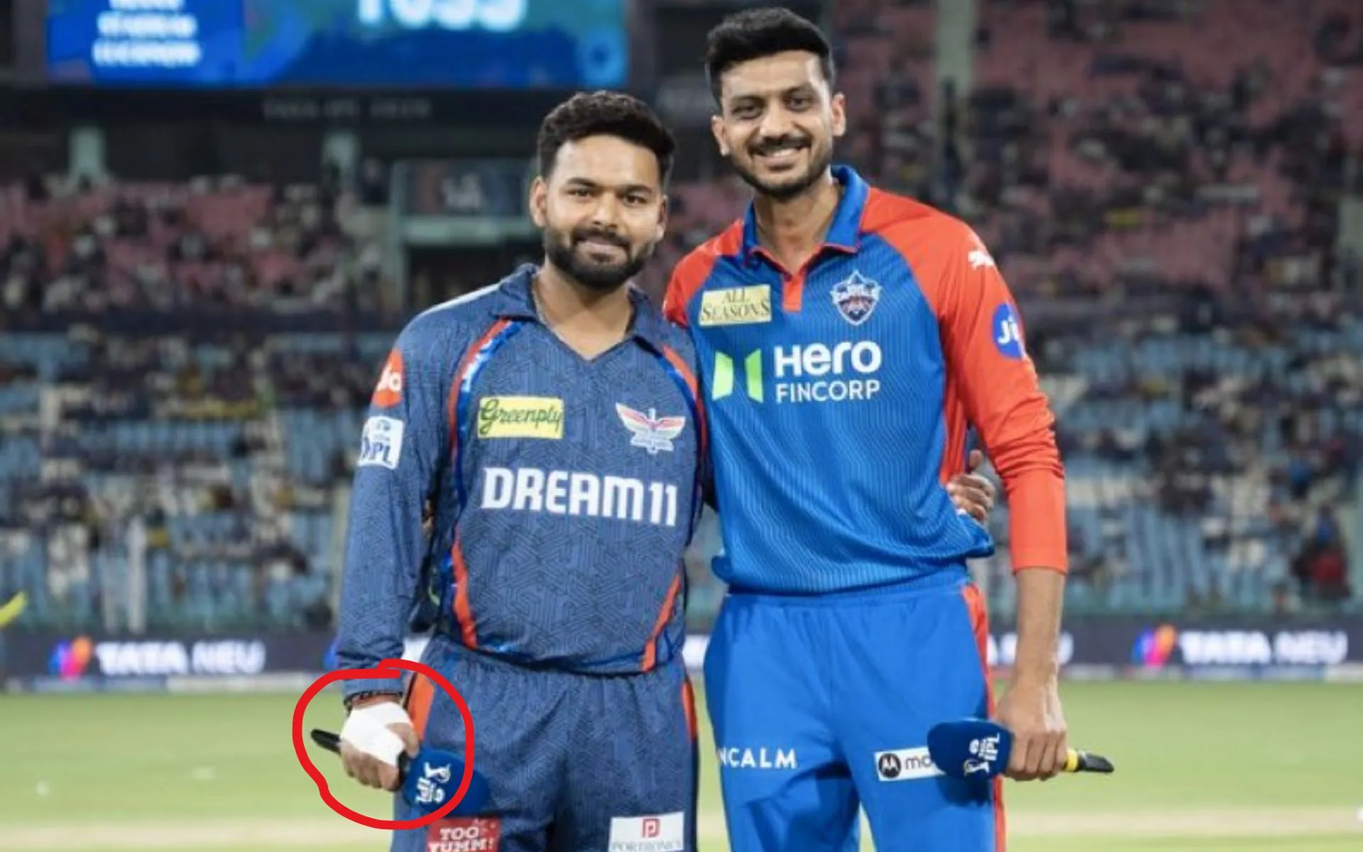 Rishabh Pant and Axar Patel - (Source : @Johns/X.com)