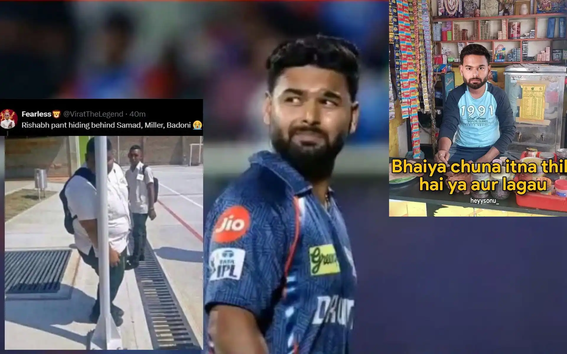 Rishabh Pant walking back [Source: @Rolex8170, @ViratTheLegend/x]