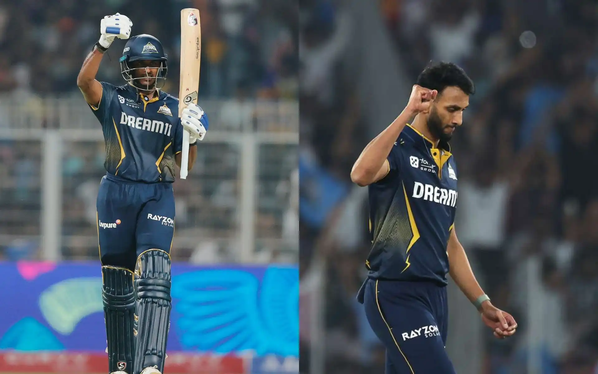 Sai Sudharsan and Prasidh Krishna (Source: @IPL/X.com)
