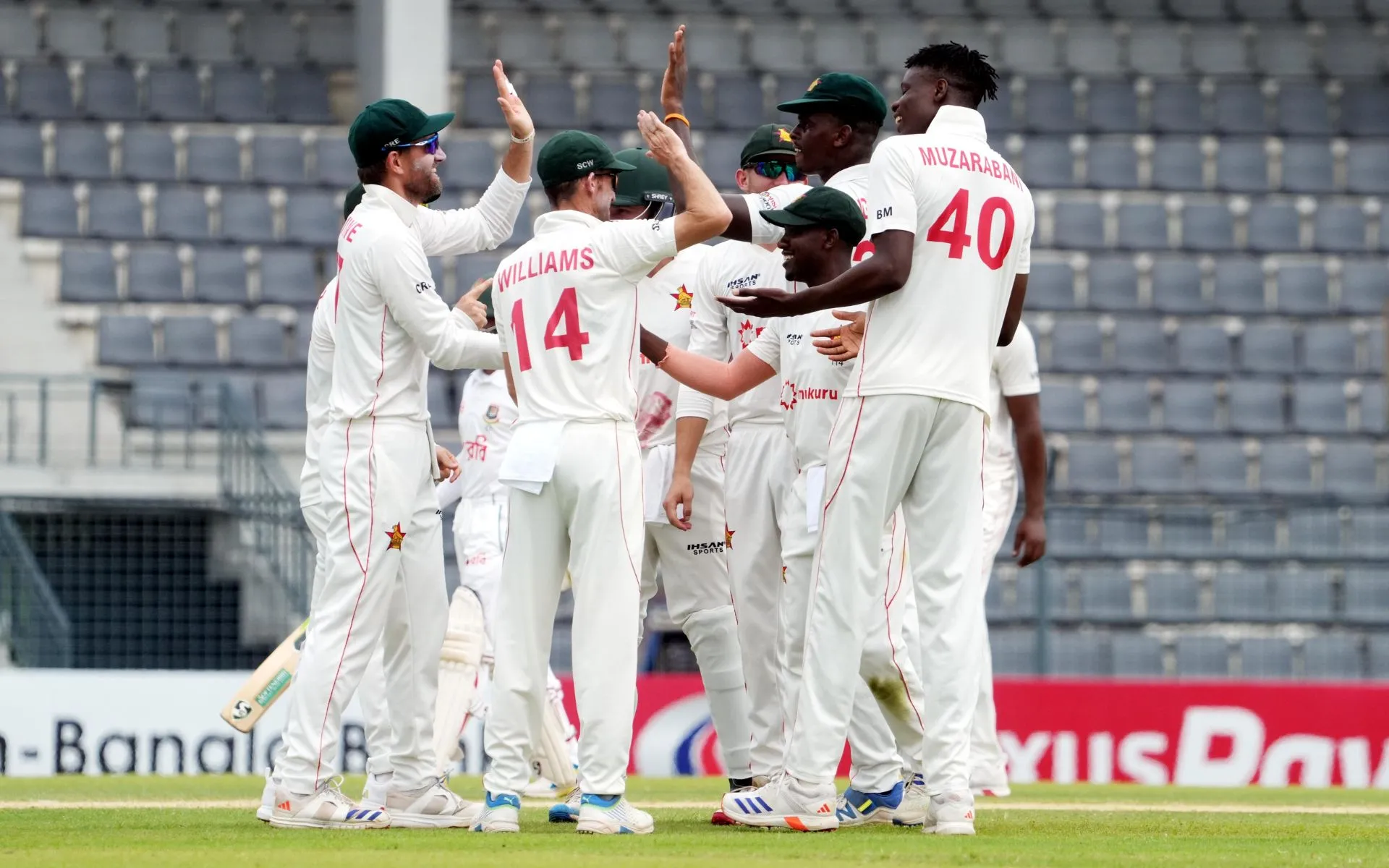 Zimbabwe beat Bangladesh to secure their 14th win in Tests [Source: @ZimCricketv/x.com]