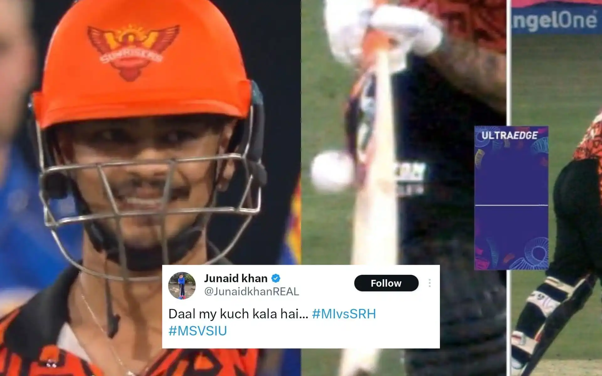 Ishan Kishan's controversial dismissal vs MI. [Source - Peaceful_Th/x.com]
