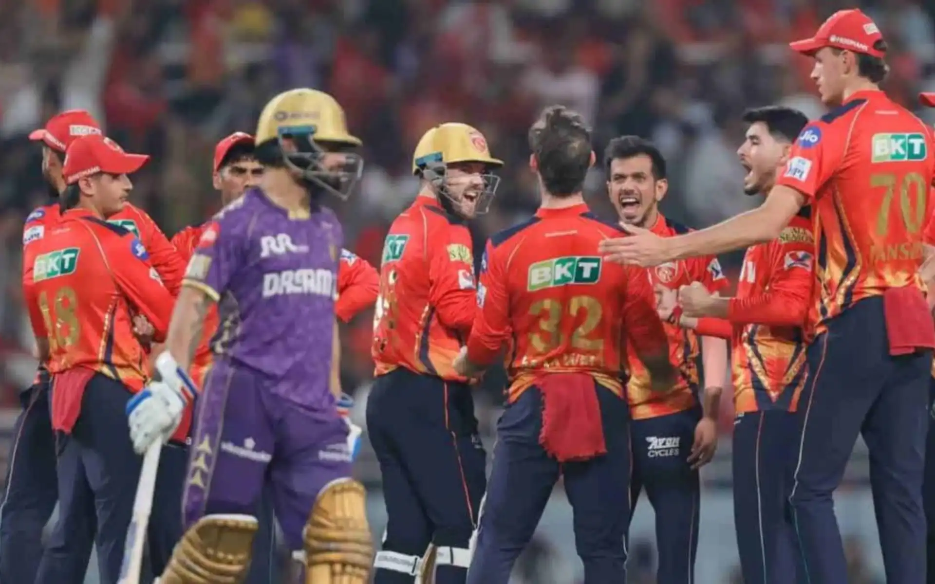 KKR and PBKS teams (Source: @Cric_records45/X.com)