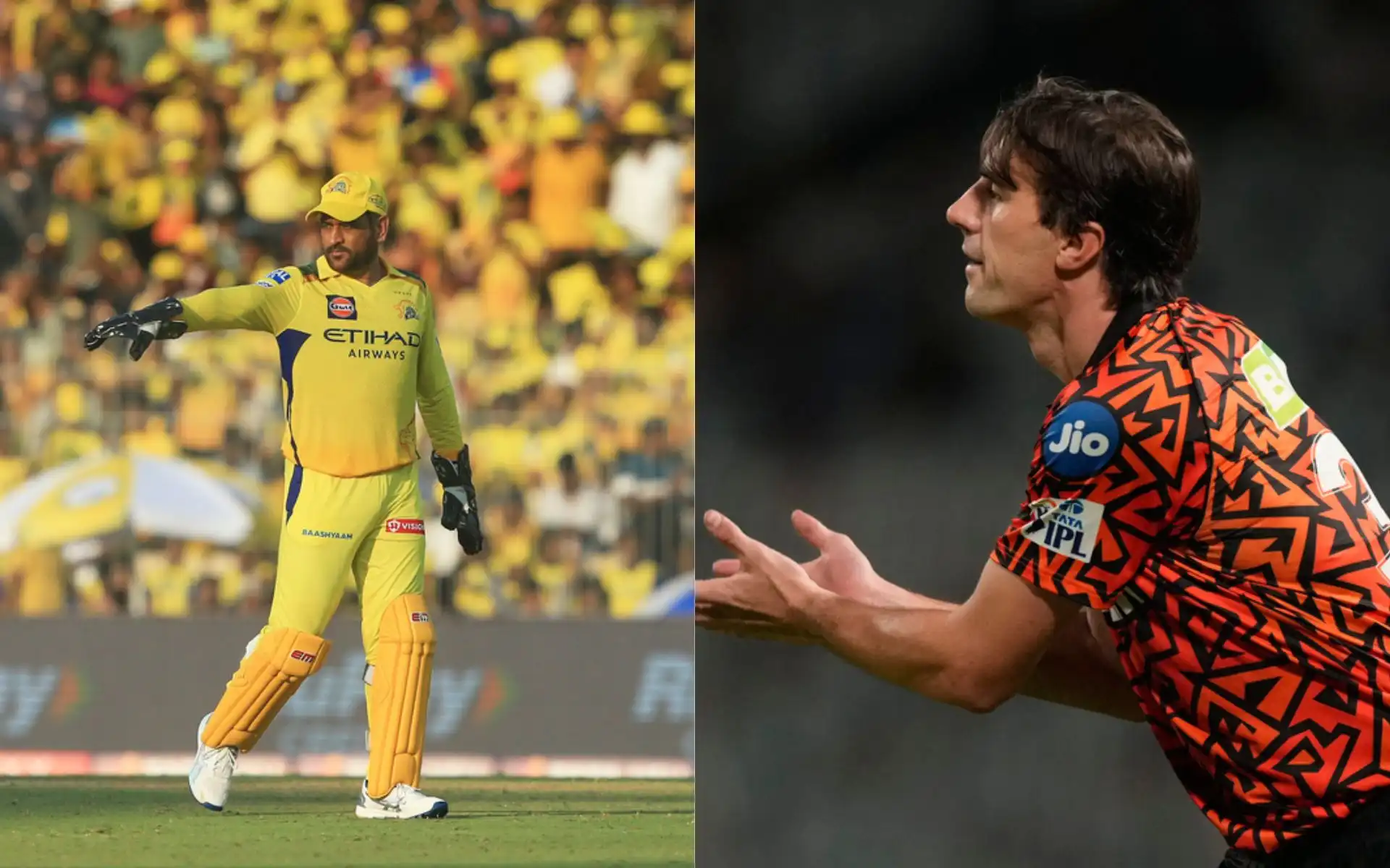 MS Dhoni and Pat Cummins in IPL 2025 [Source: AP Photos]