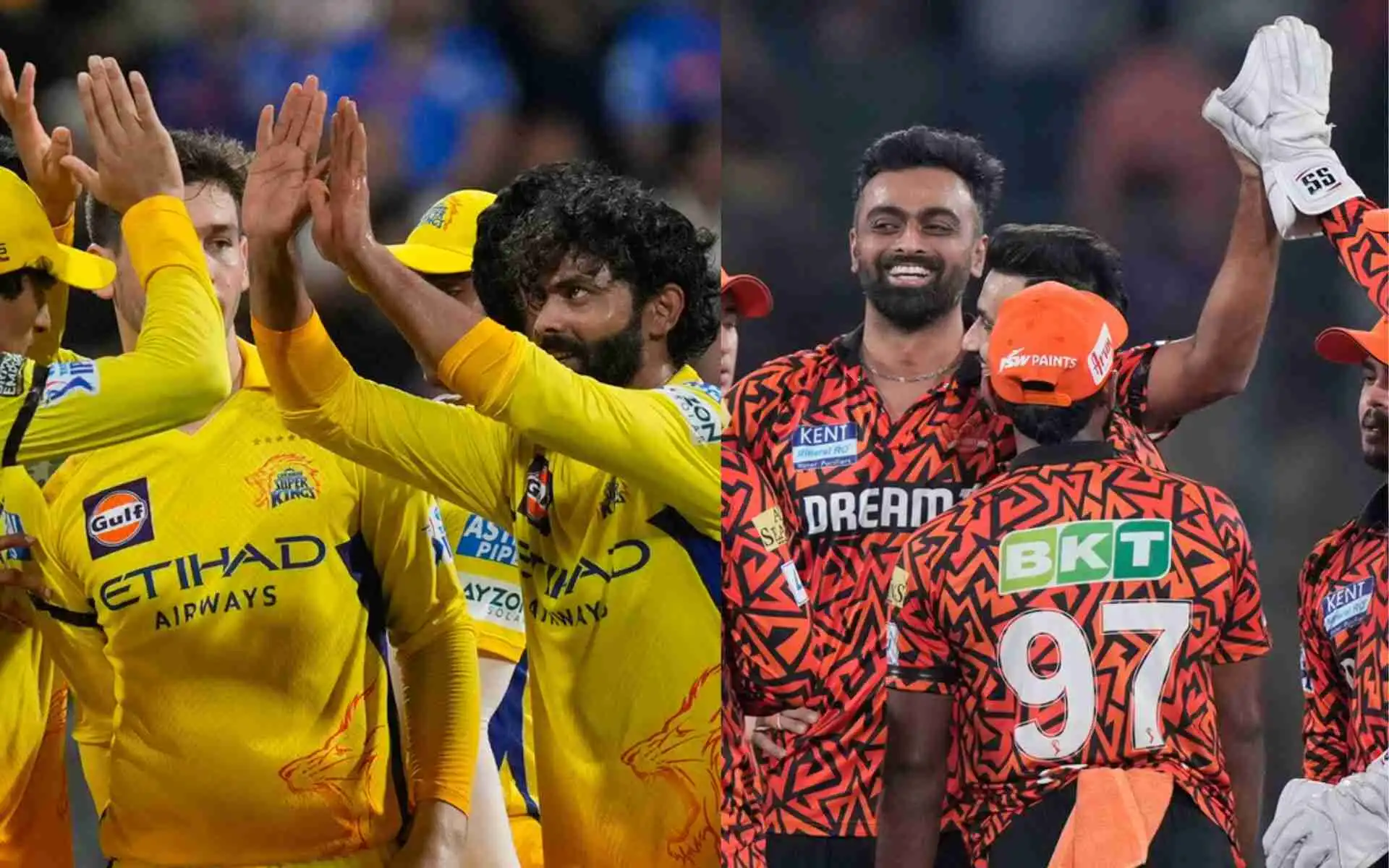 CSK and SRH teams in IPL 2025 (Source: AP Photos)