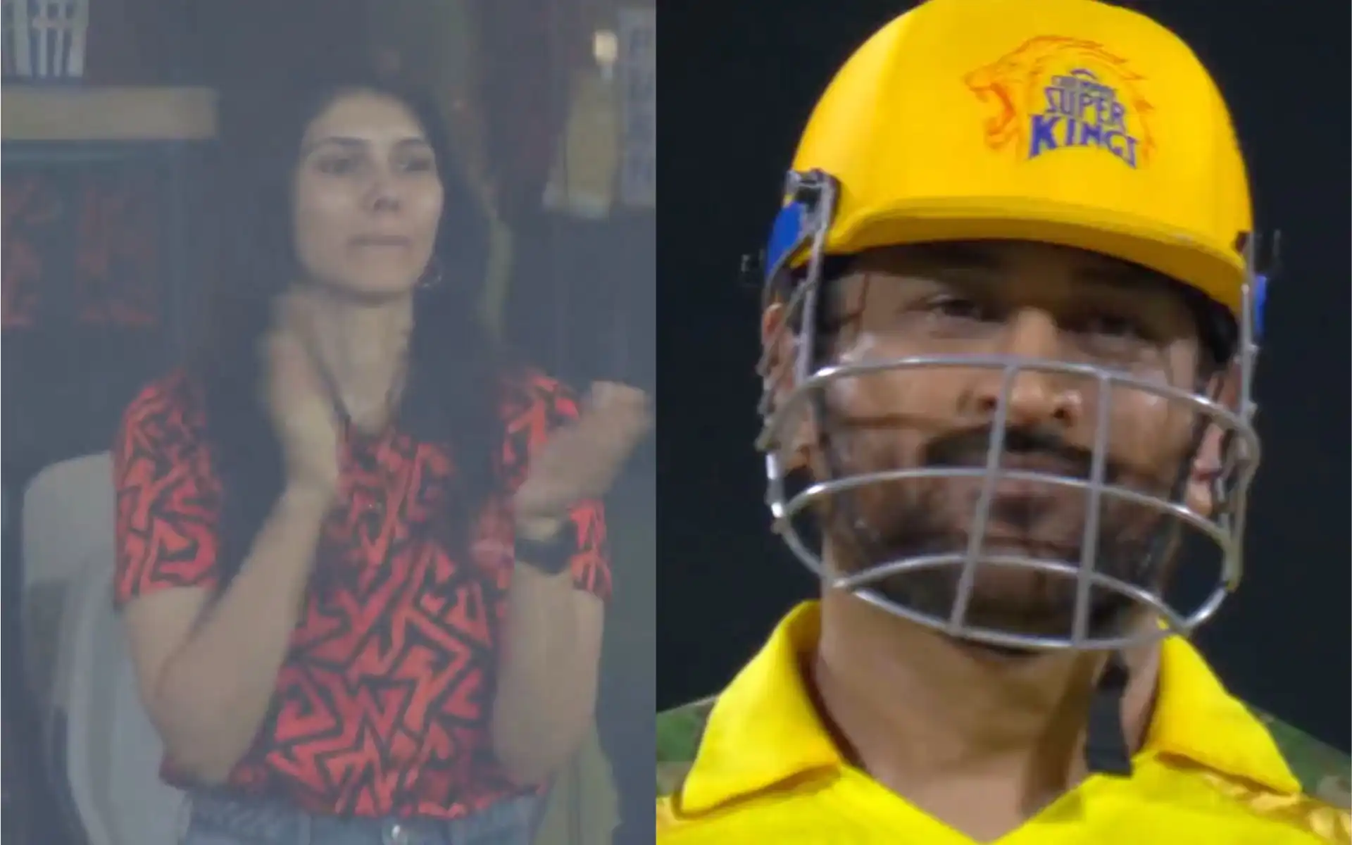 Kavya Maran clapping after Dhoni's wicket (Source: @Screenshit/JioHotstar)