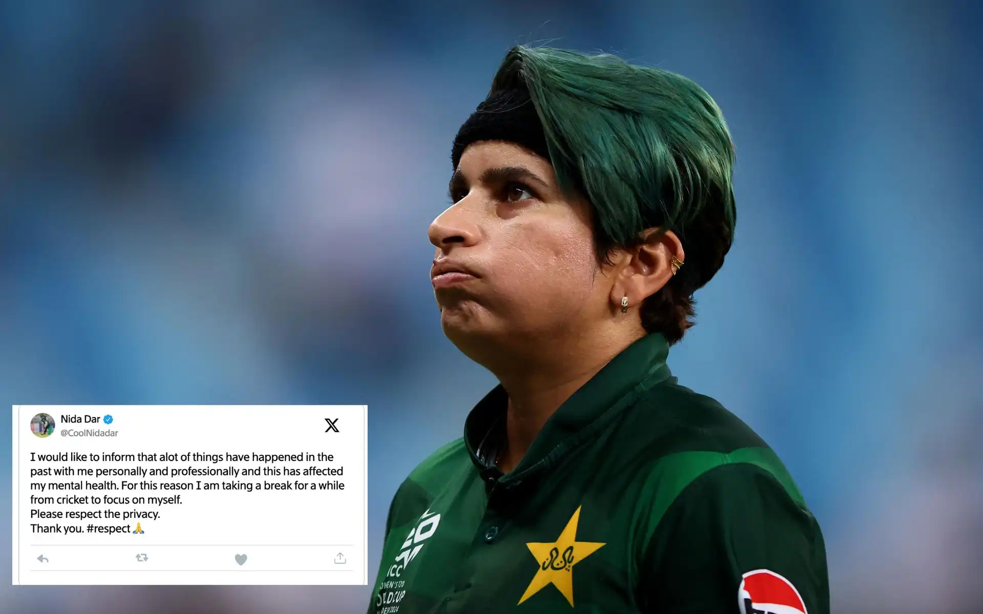 Nida Dar opens up about mental health (Source:@ICC,x.com)