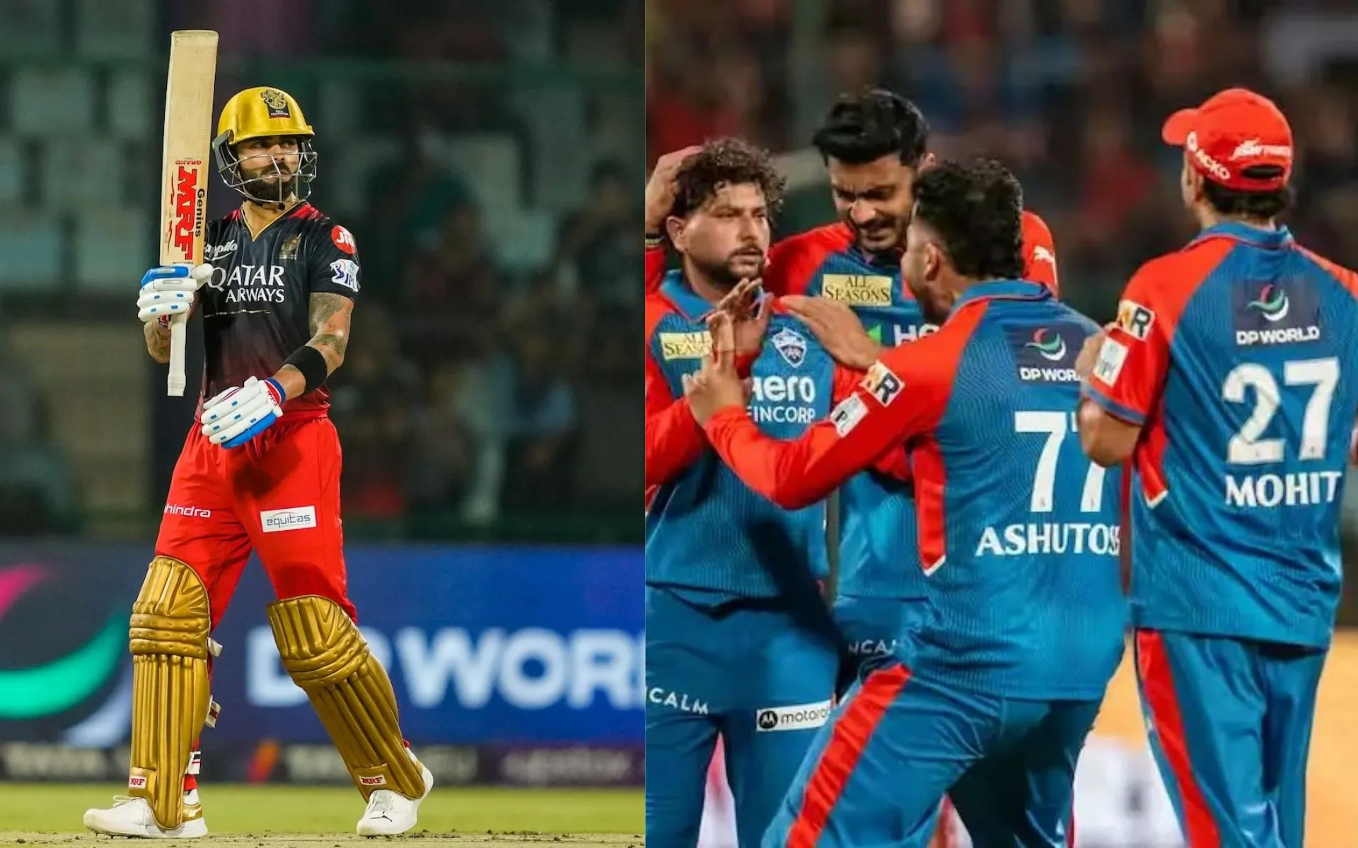 DC vs RCB Last Match Scorecard (Source:@Over_and_out1,x.com)