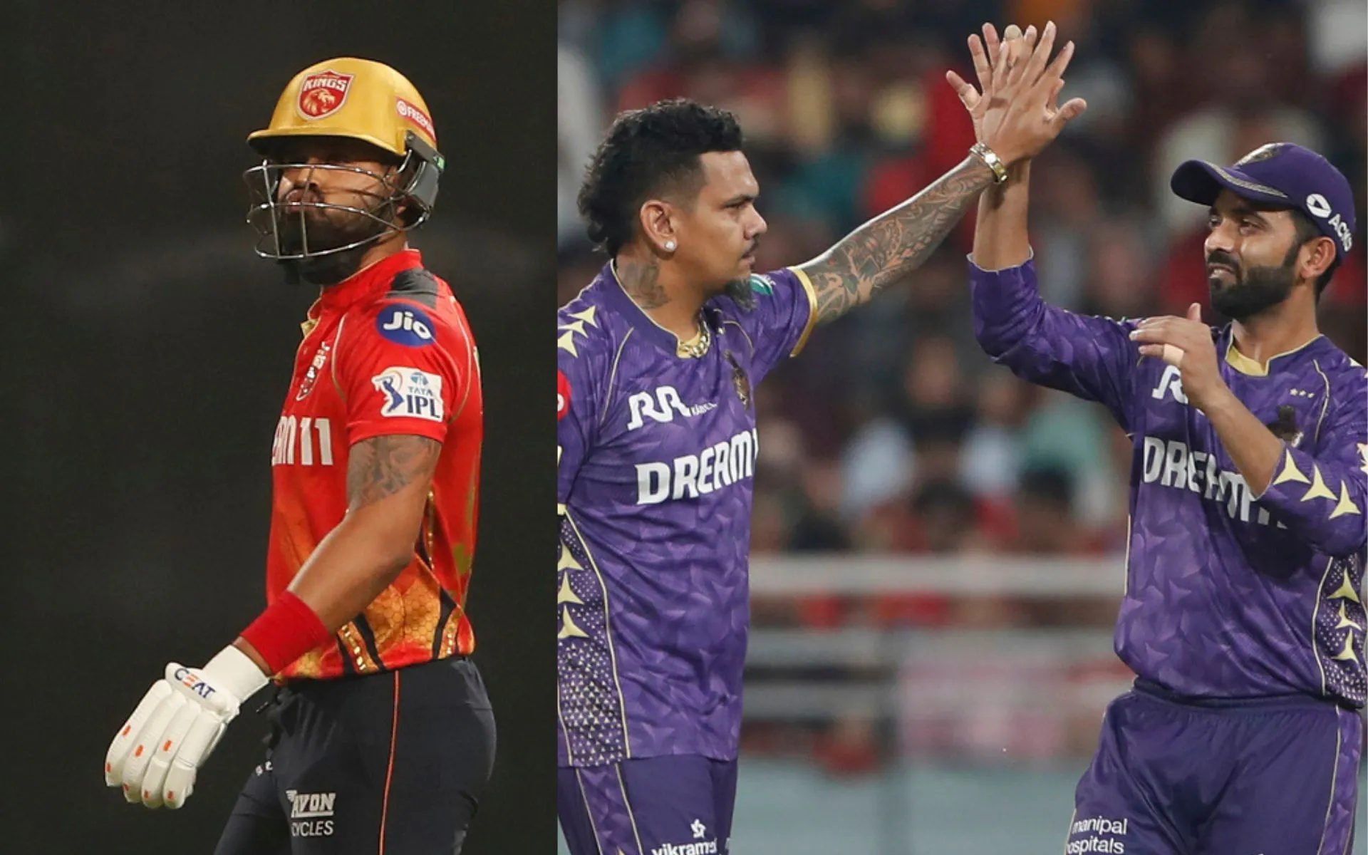 Shreyas Iyer, Sunil Narine and Ajinky Rahane [Source: IPL 2025]