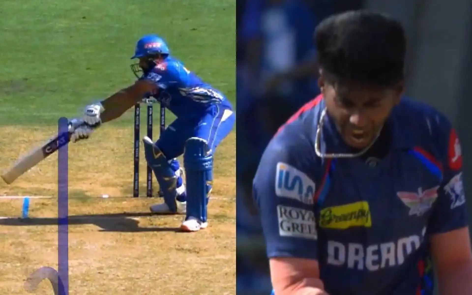 Rohit Sharma removed by Mayank Yadav (Source: OneCricketApp/X.com)