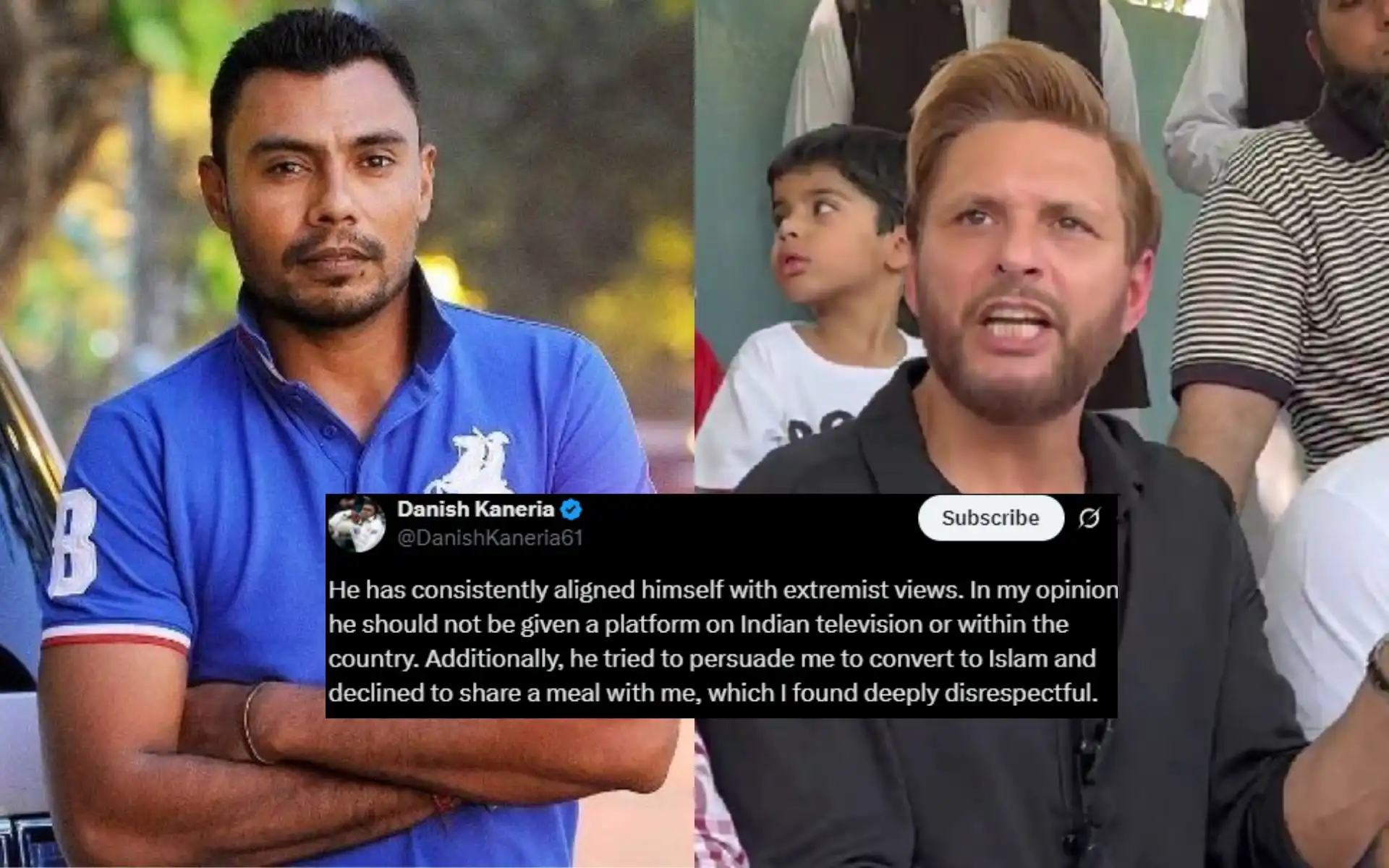 Danish Kaneria & Shahid Afridi [Source: @i__mAfridi, @iamqadirkhawaja, @DanishKaneria61/x.com]