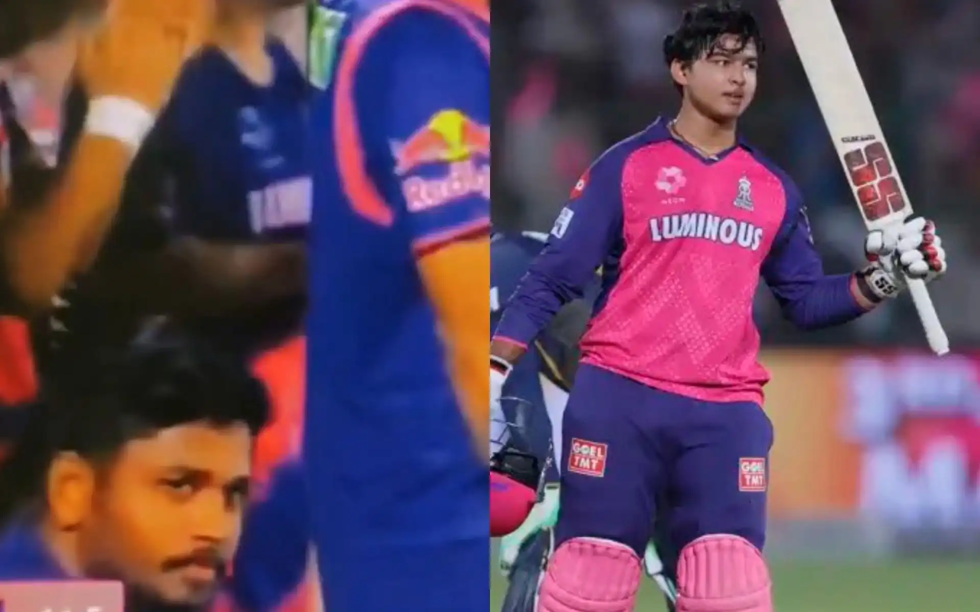 Samson rift with Suryavanshi? [Source: @I_m_dhruv_/x.com]
