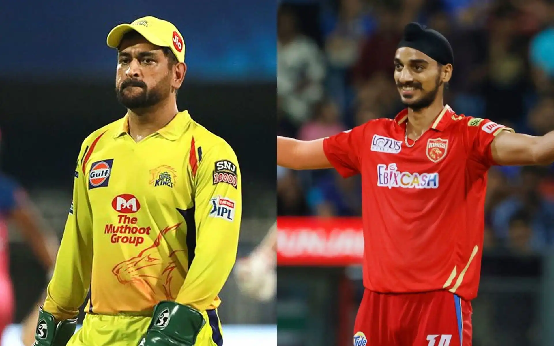 MS Dhoni and Arshdeep Singh [Source: @CricCrazyJohns/X]