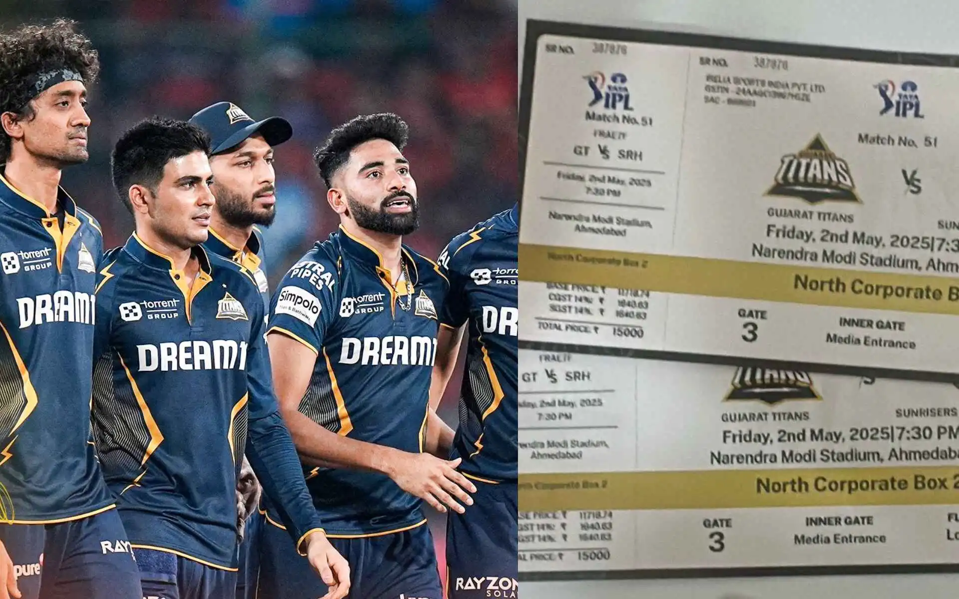 GT vs SRH Tickets (Source:@IPL,x.com)