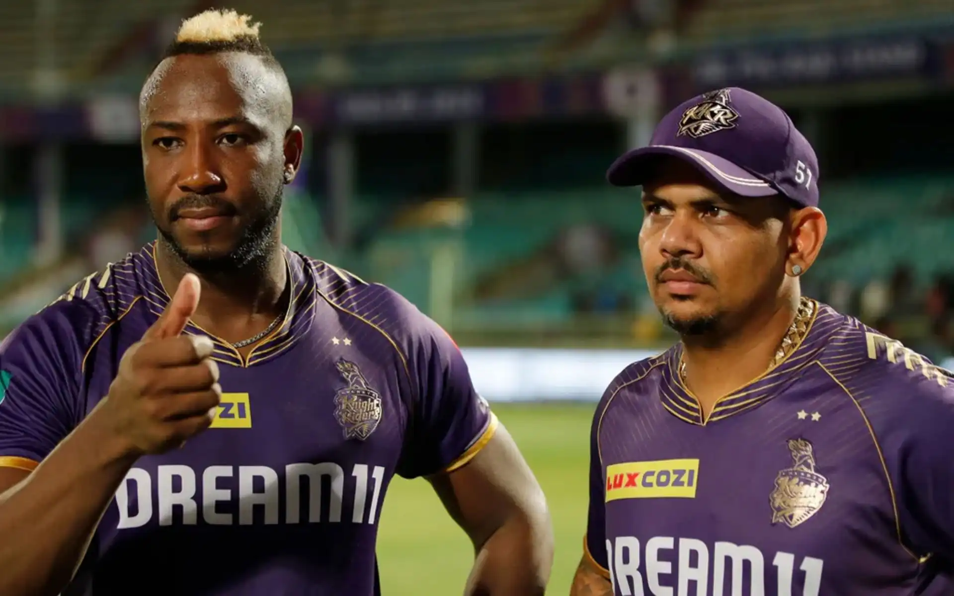 Sunil Narine vs Andre Russell [Source: @Rokte_Amarr_KKR/x.com]