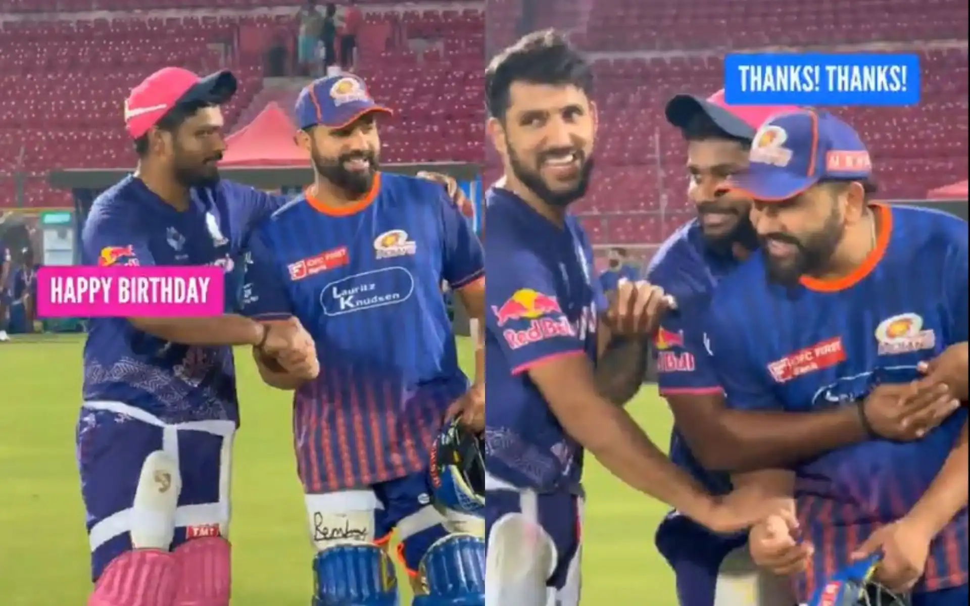Rohit Sharma Confuses Sanju Samson With Birthday Banter Ahead Of RR vs MI Clash