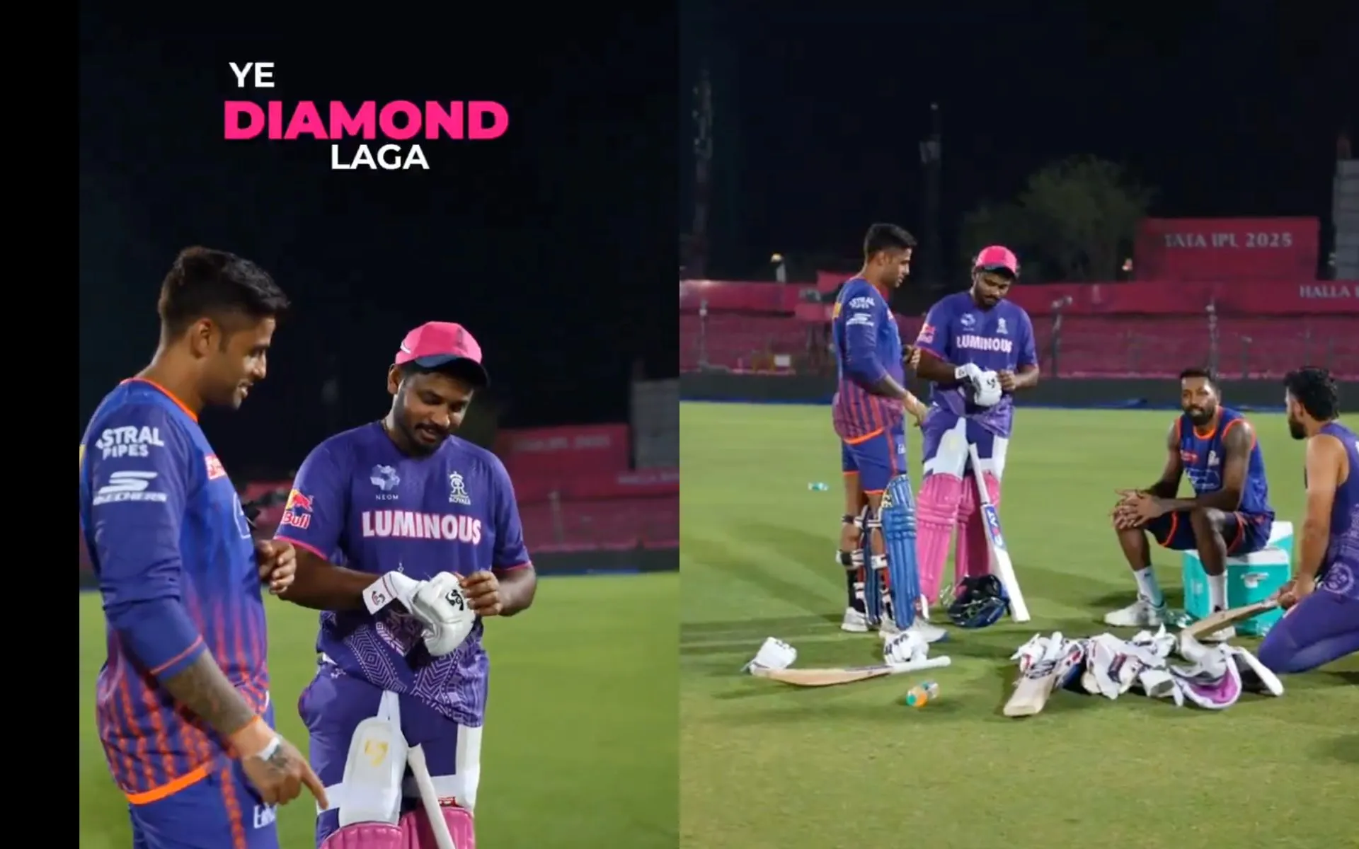 Sanju Samson share light-hearted moment with Hardik Pandya (Source:@rajasthanroyals,x,com)