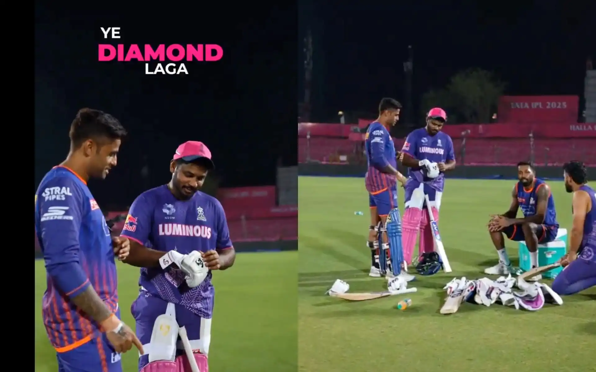 Sanju Samson share light-hearted moment with Hardik Pandya (Source:@rajasthanroyals,x,com)
