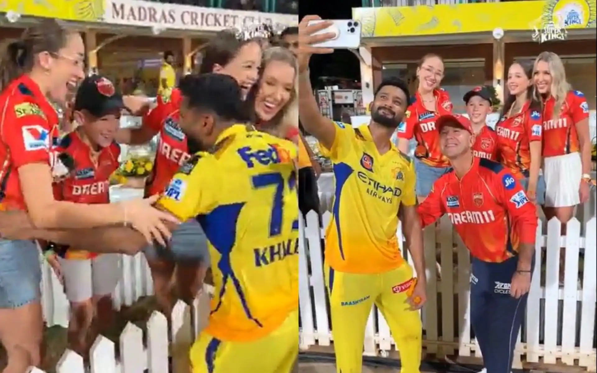 Khaleel Ahmed Emotionally Reunites With Ricky Ponting’s Family After CSK Defeat Khaleel Ahmed Emotionally Reunites With Ricky Ponting’s Family After CSK Defeat