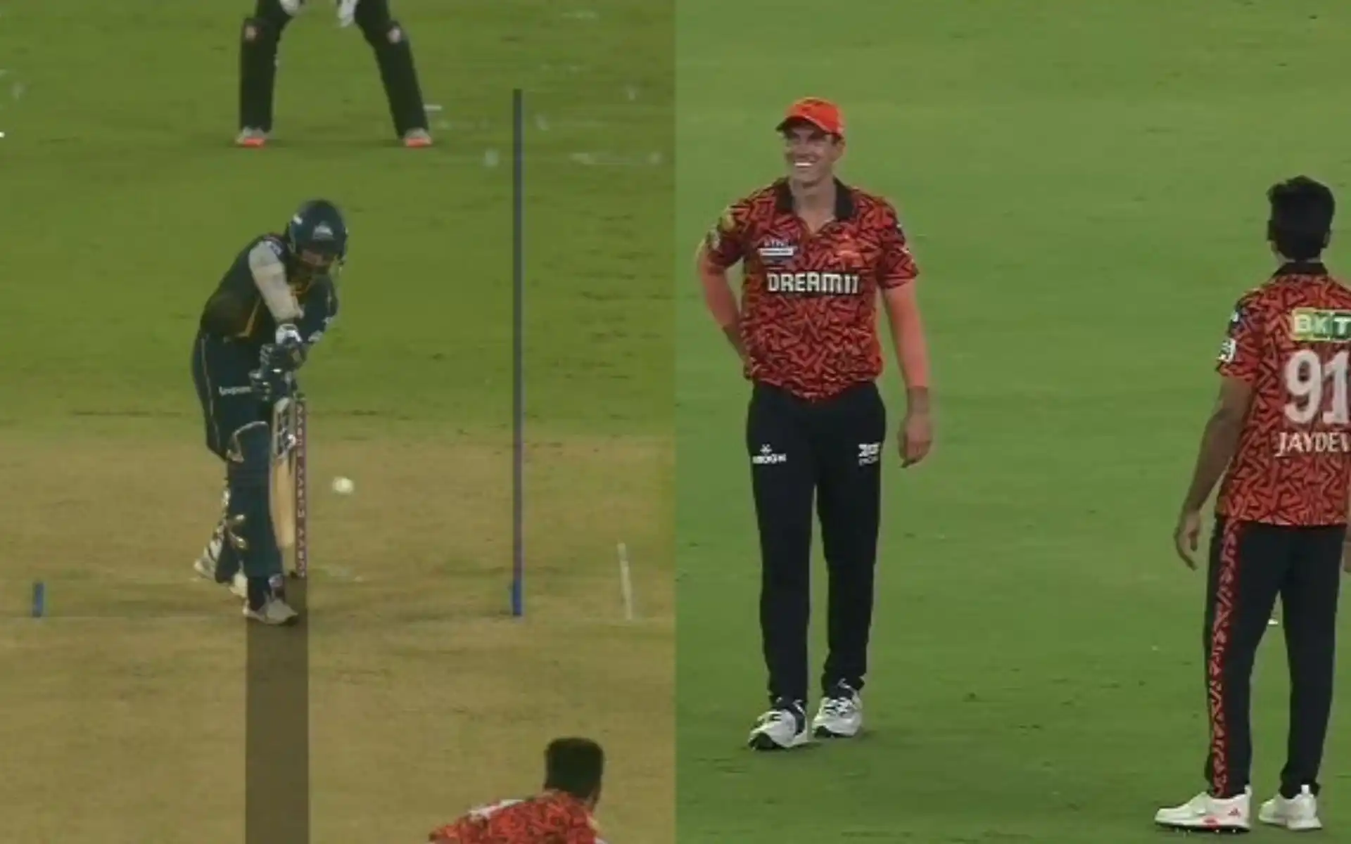 Pat Cummins with Jaydev Unadkat [Source: @SpotOnEntertai1/x]