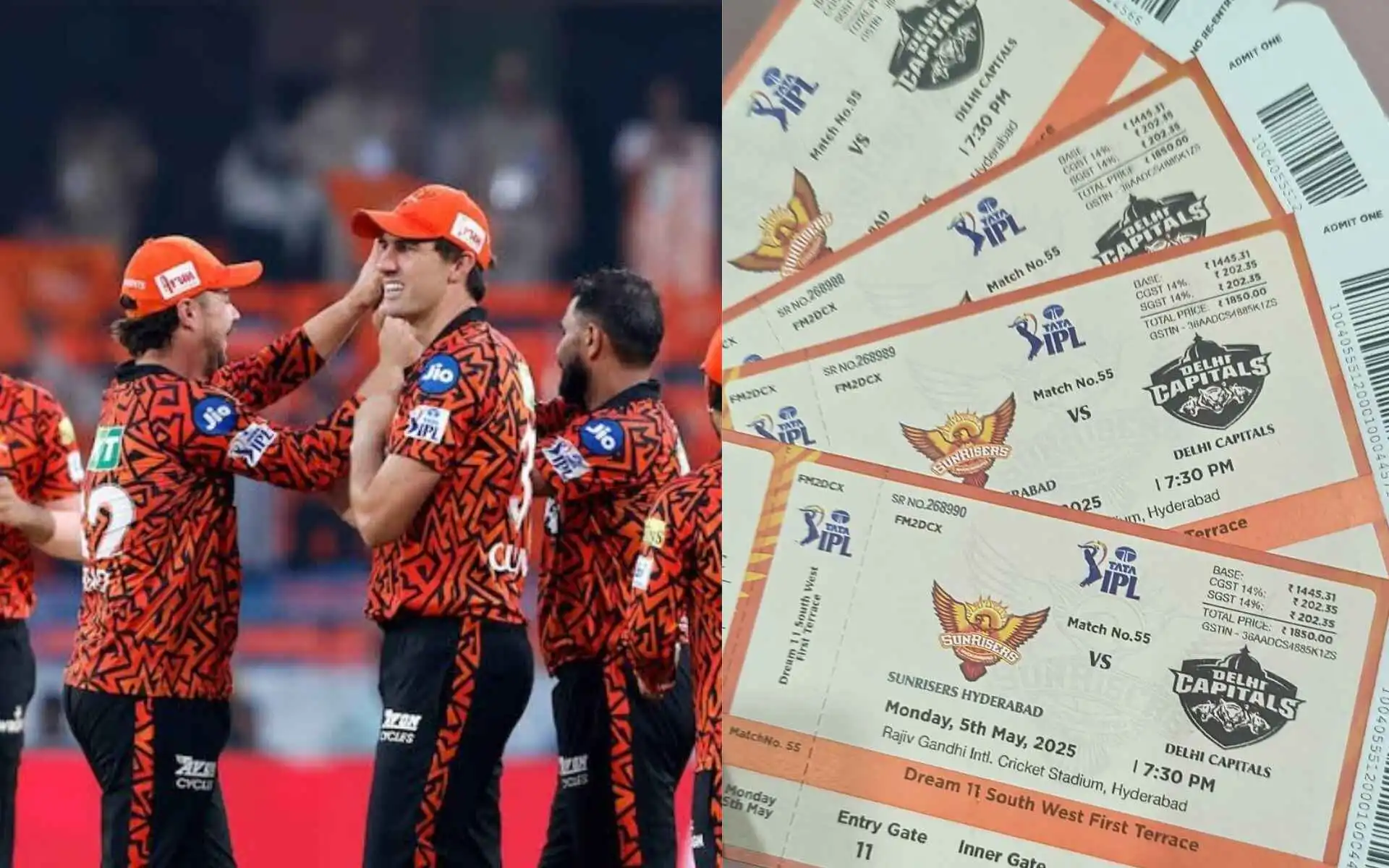 SRH vs DC tickets (Source:@MuddanaManoj,x.com)