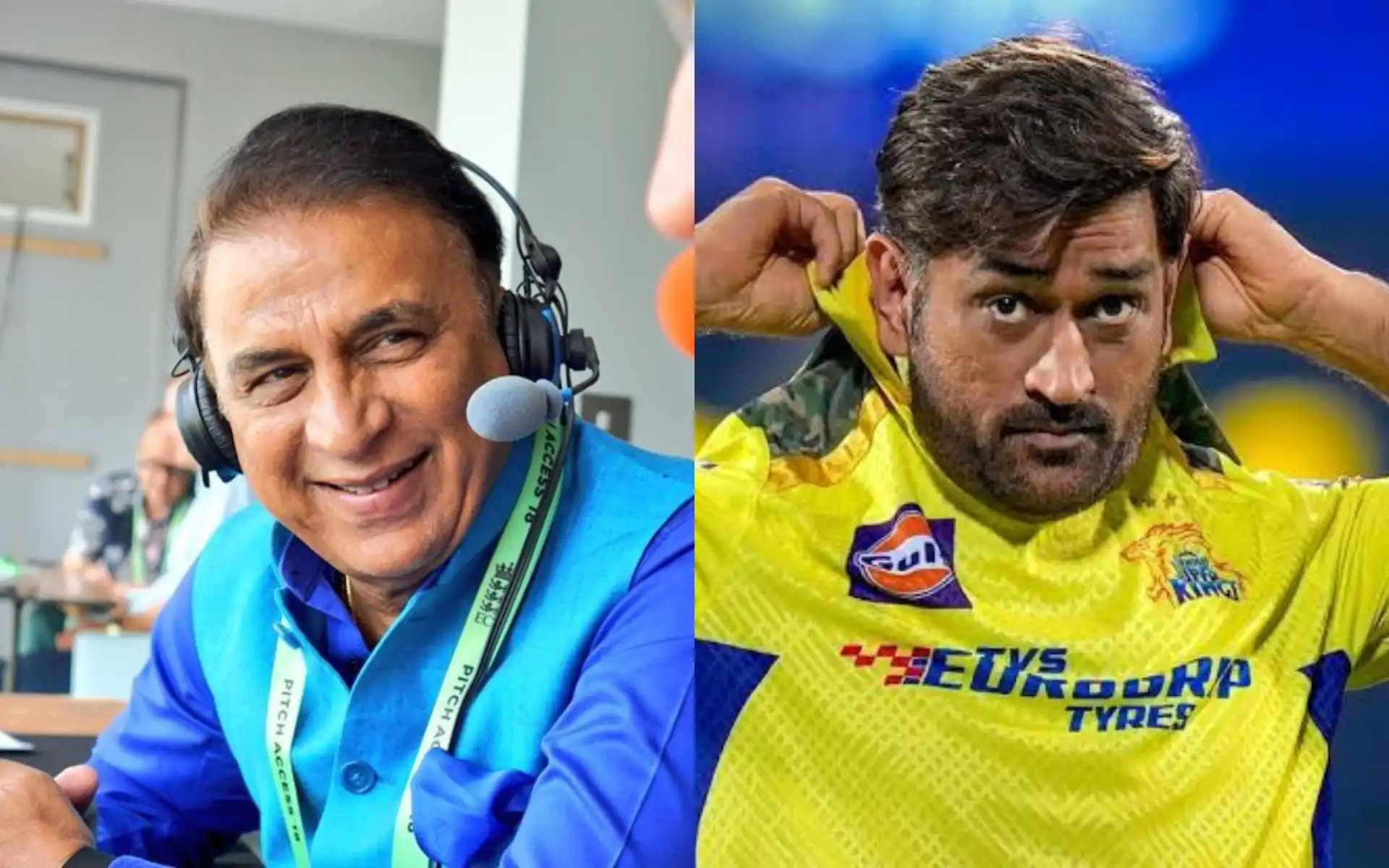 Sunil Gavaskar supports MS Dhoni. [Source: @bbctms & @CricCrazyJohns/X]