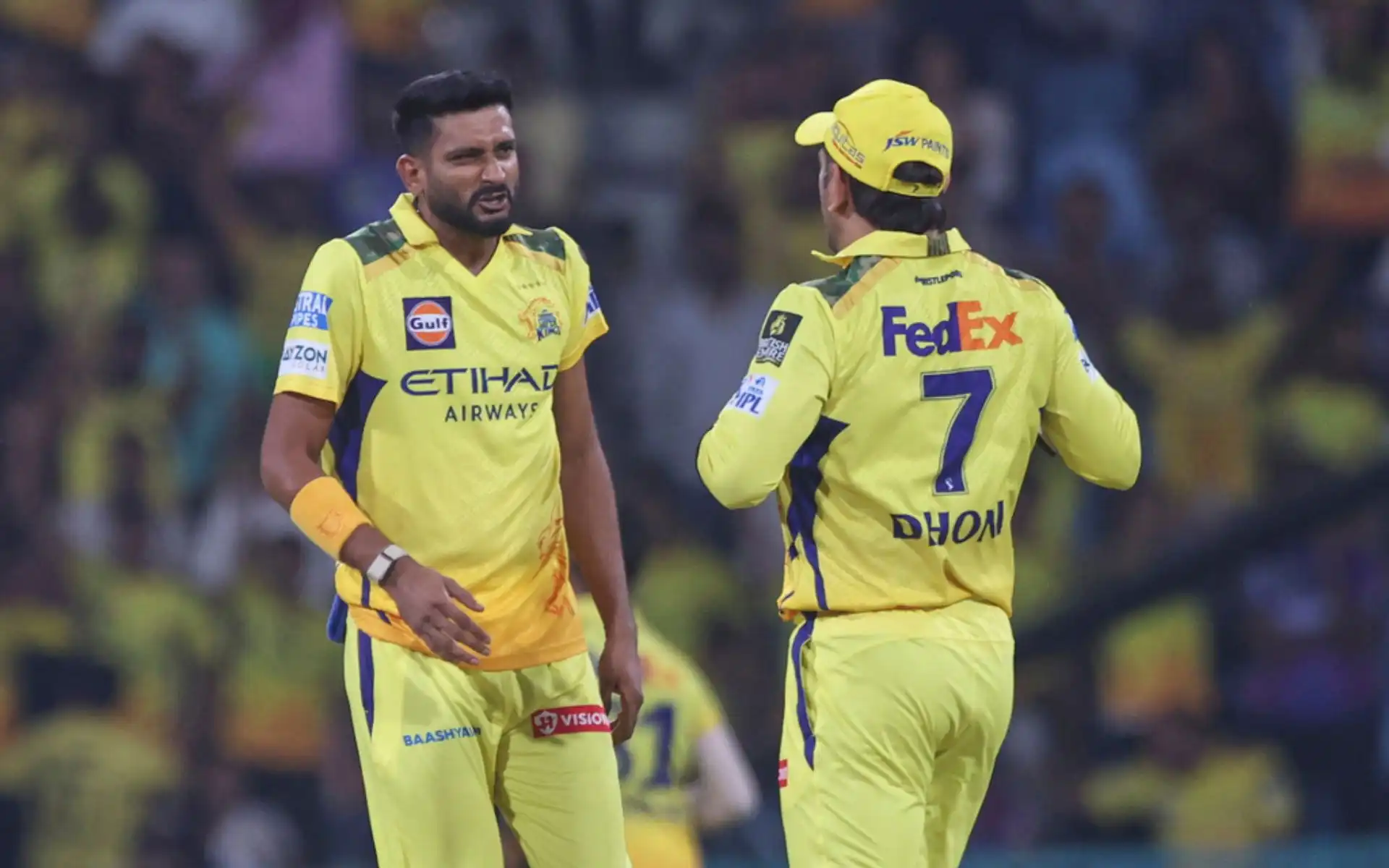 Khaleel Ahmed with MS Dhoni (Source: AP Photos)