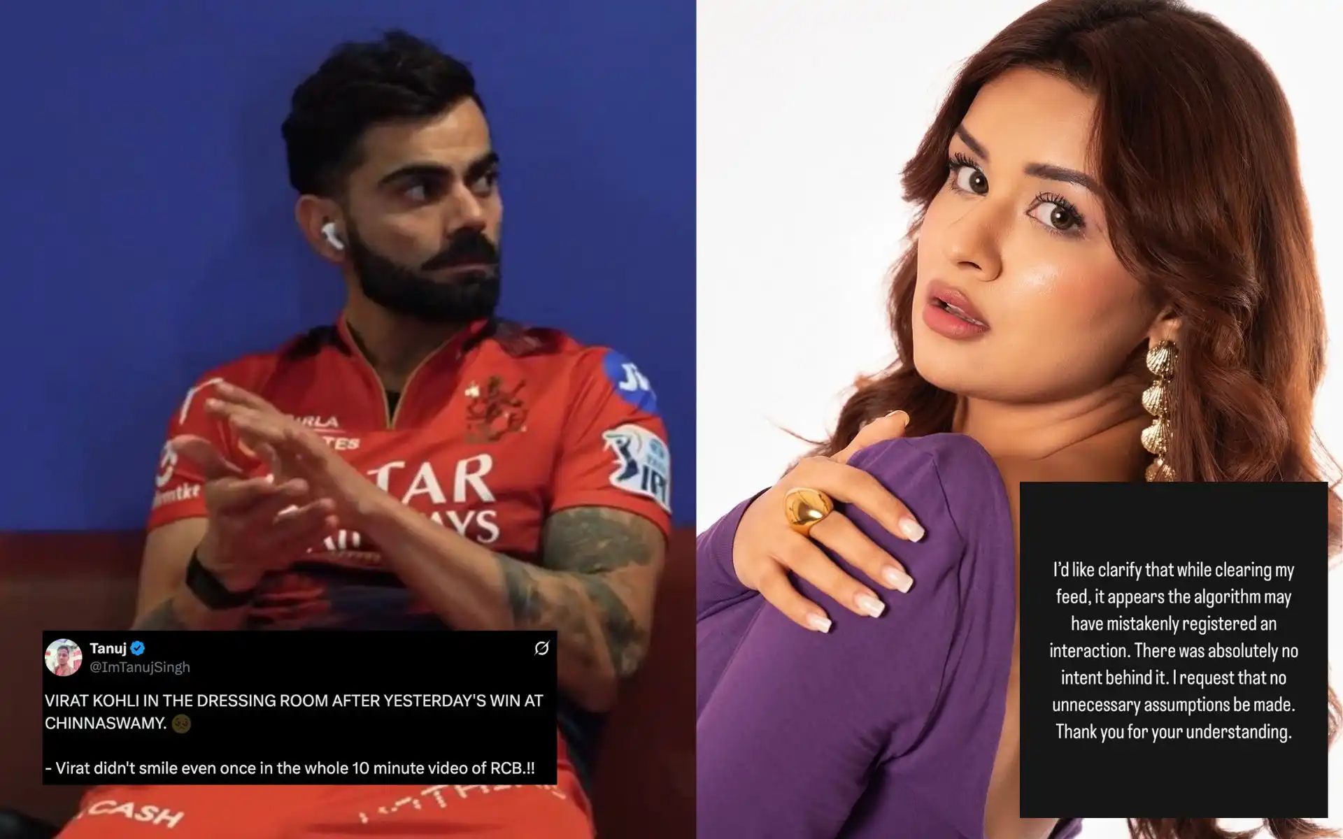 Virat Kohli's and Avneet Kaur Controversy (Source:@katyxkohli17,x.com)