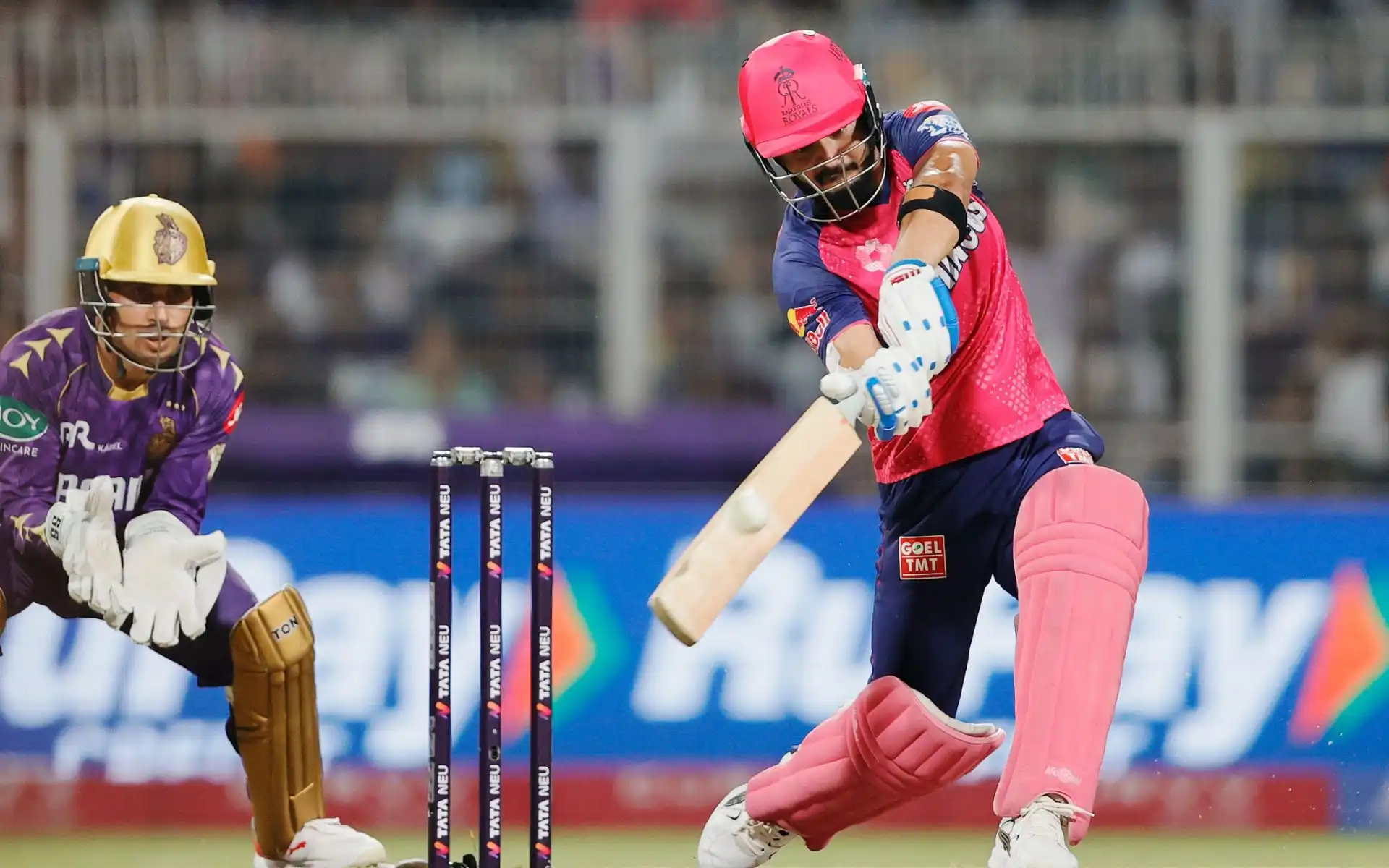 RR Captain Riyan Parag Joins The Rank Of Gayle, Rinku With Raining Sixes Vs KKR
