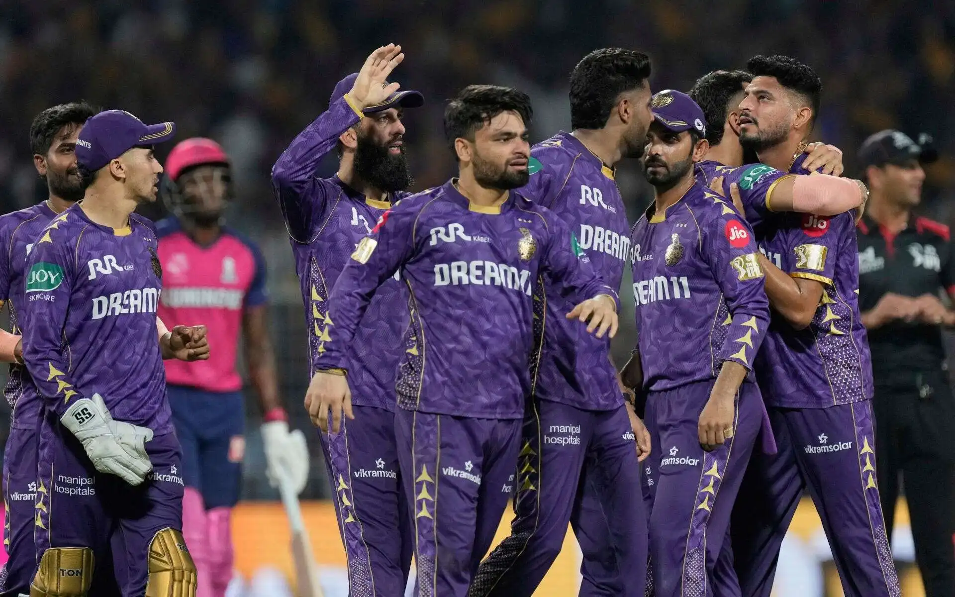 Kolkata Knight Riders after the thrilling win over RR in IPL 2025 [Source: AP Photos]