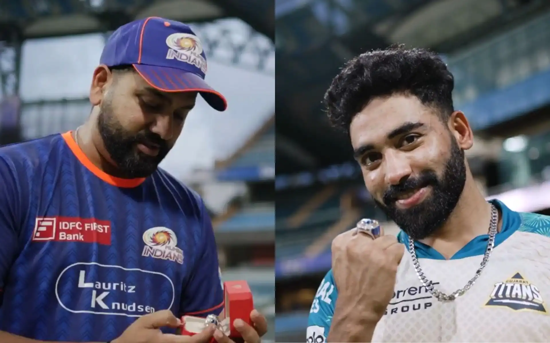 Rohit Sharma Hands Special Ring To Mohammed Siraj Ahead Of MI Vs GT IPL Clash Rohit Sharma Hands Special Ring To Mohammed Siraj Ahead Of MI Vs GT IPL Clash