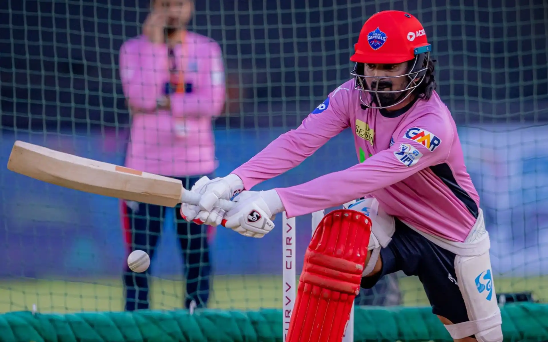 KL Rahul in the nets [Source: @DelhiCapitals/x]