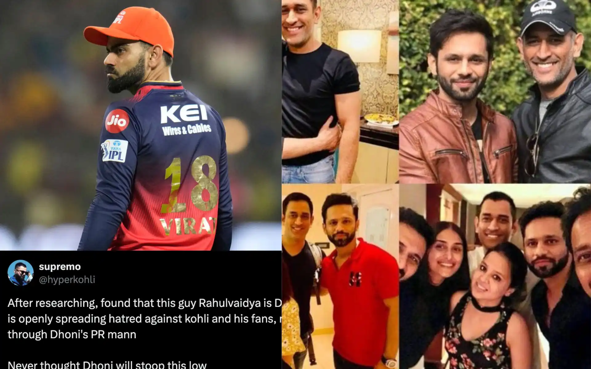 Rahul Vaidya Virat Kohli story [Source: @hyperkohli/x.com]
