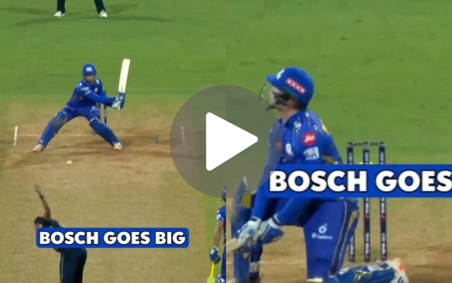 [Watch] RIDICULOUS! Bosch Stuns Titans With Jaw-Dropping Reverse Six In MI’s Final Over