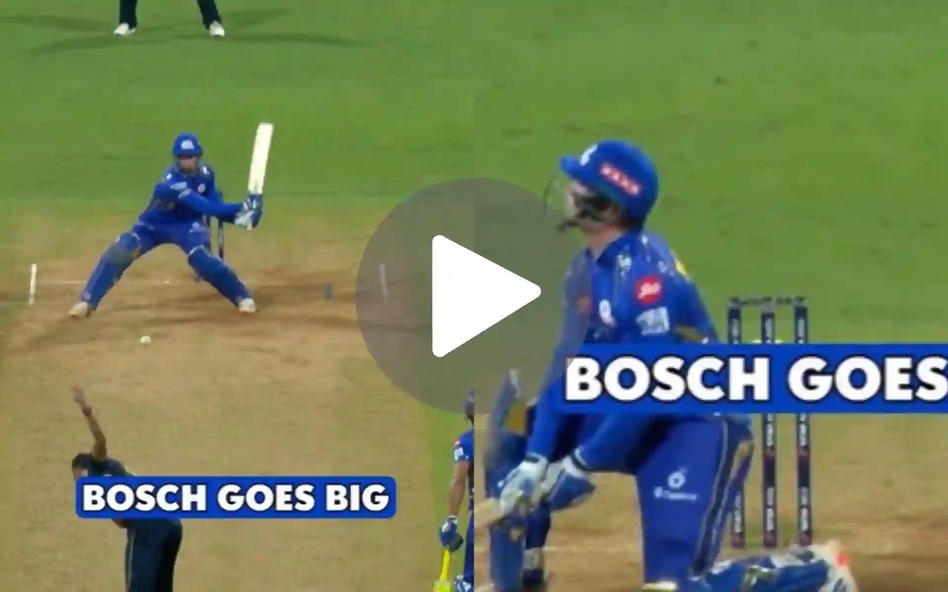 [Watch] RIDICULOUS! Bosch Stuns Titans With Jaw-Dropping Reverse Six In MI’s Final Over