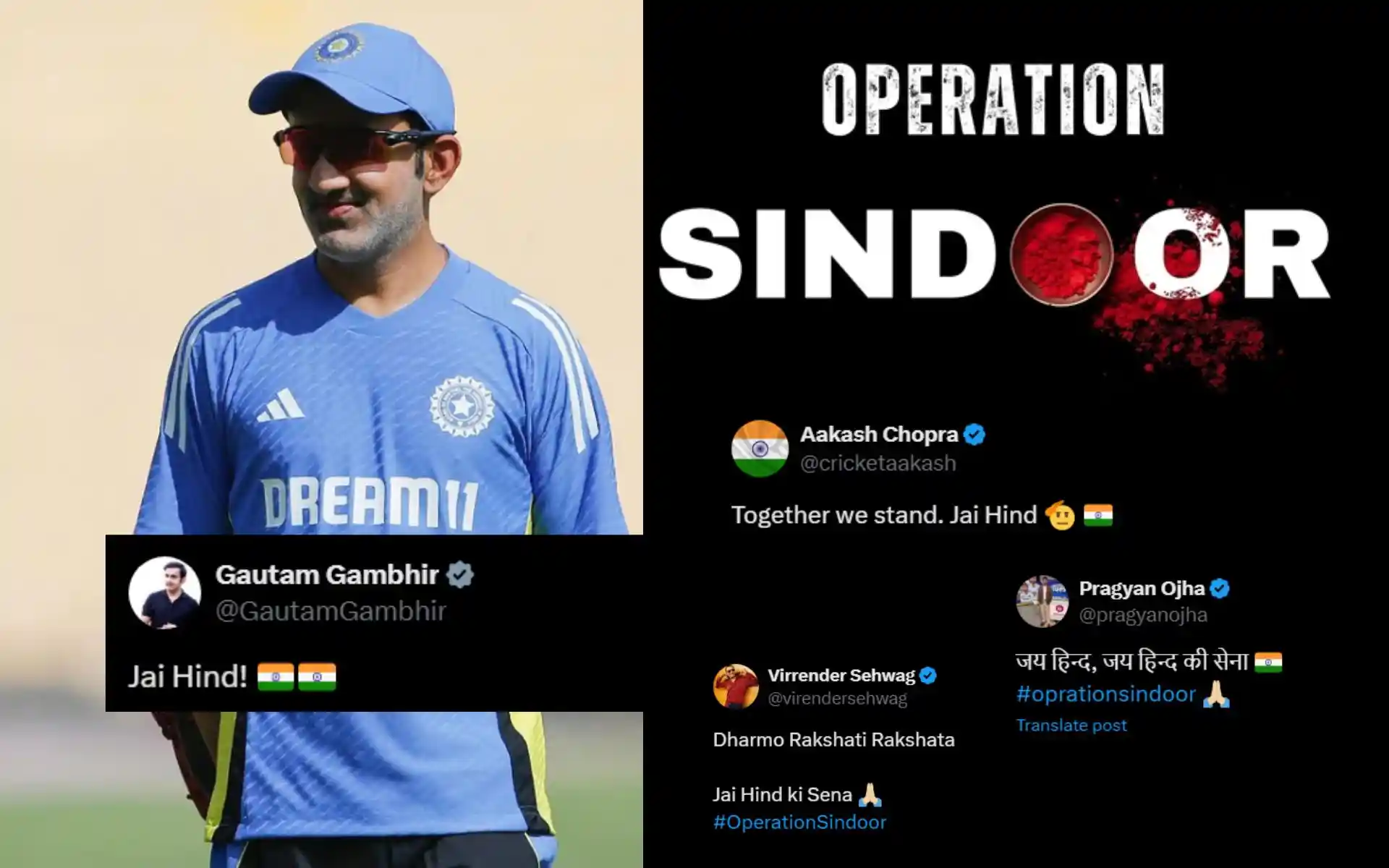 "Jai Hind!": Gautam Gambhir Leads Cricketers' Applause For Operation Sindoor
