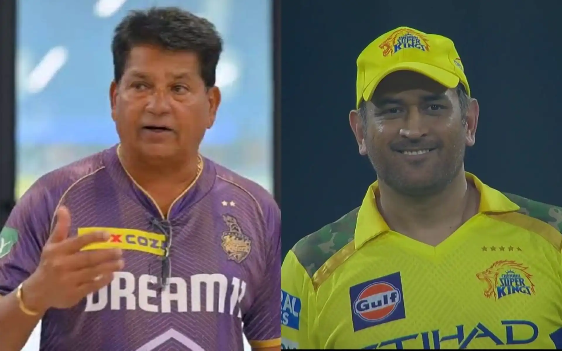 Chandrakant Pandit and MS Dhoni [Source: @KKR_Xtra, @dollybiblio/x.com]