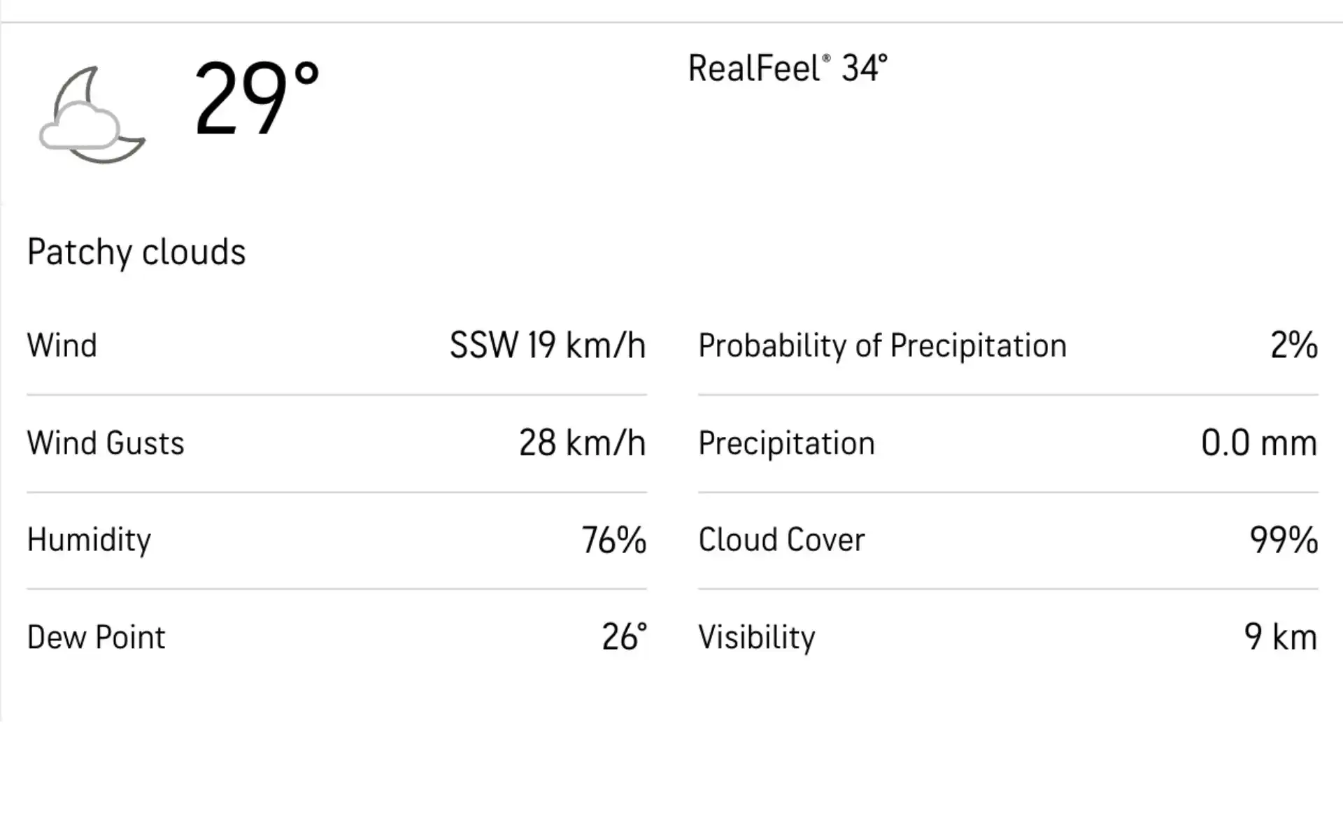 ईडन गार्डन्स मौसम पूर्वानुमान [स्रोत: AccuWeather]