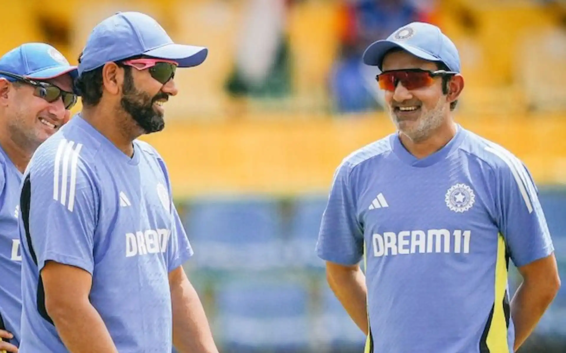 Rohit Sharma and Gautam Gambhir [Source: @mufaddal_vohra/x]