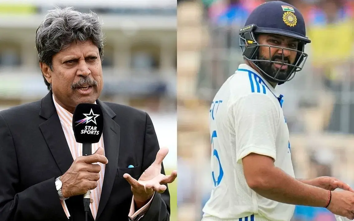 Kapil Dev and Rohit Sharma [Source: @aapkadilipgupta/X]