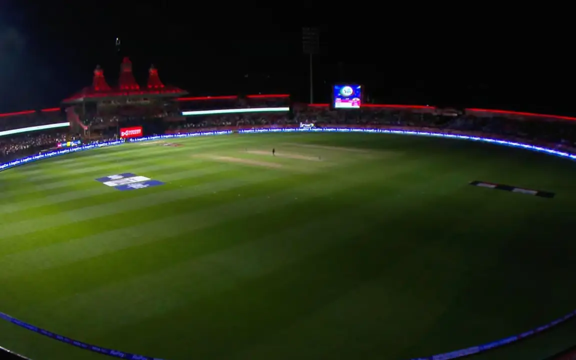 Dharamsala stadium after light failure (Source: AP Photos)