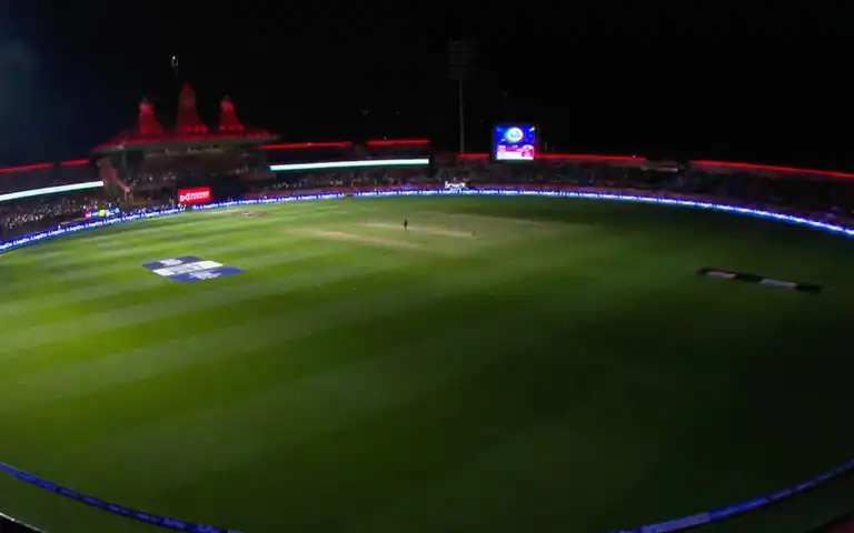 Dharamsala stadium after light failure (Source: AP Photos)