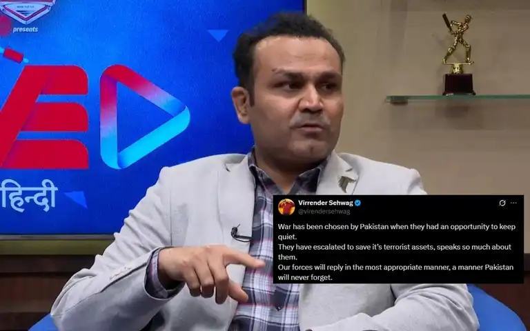 पाकिस्तान पर बरसे वीरेंद्र सहवाग [Source: X.com]