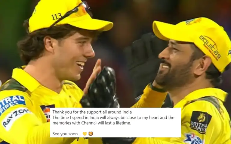 Dewald Brevis bid farewell to CSK [Source: @dewald_brevis_17/instagram.com]