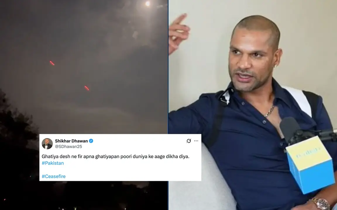Shikhar Dhawan slams Pakistan [Source: @retiredICTian2, @PopBase, @SDhawan25]