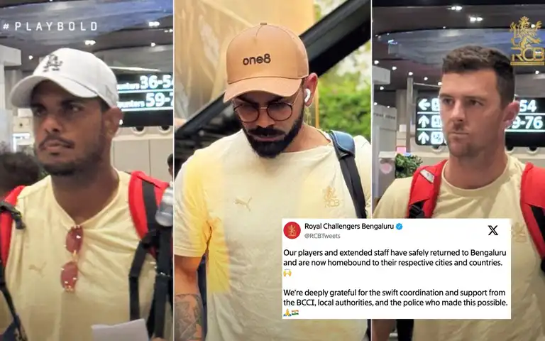 "Grateful To BCCI" Virat Kohli's RCB Confirms Safe Return Of Players Amid Border Tensions
