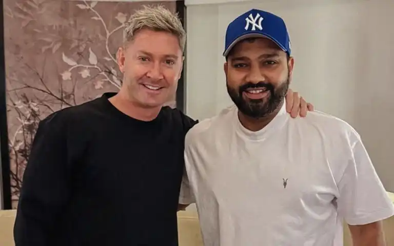 Michael Clarke and Rohit Sharma. [Source - the_sports_x/x.com]