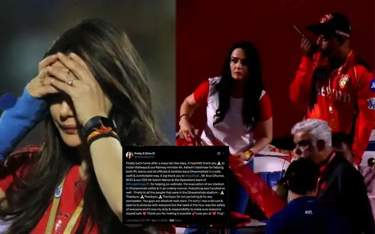 Preity Zinta post on social media (Source:@@realpreityzinta,x.com)