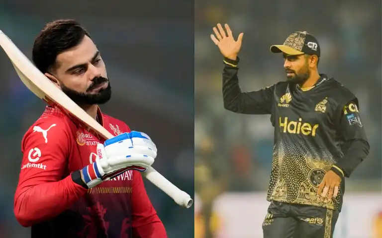 Virat Kohli and Babar Azam (Source: AP Photos and @husnain19X/X.com)