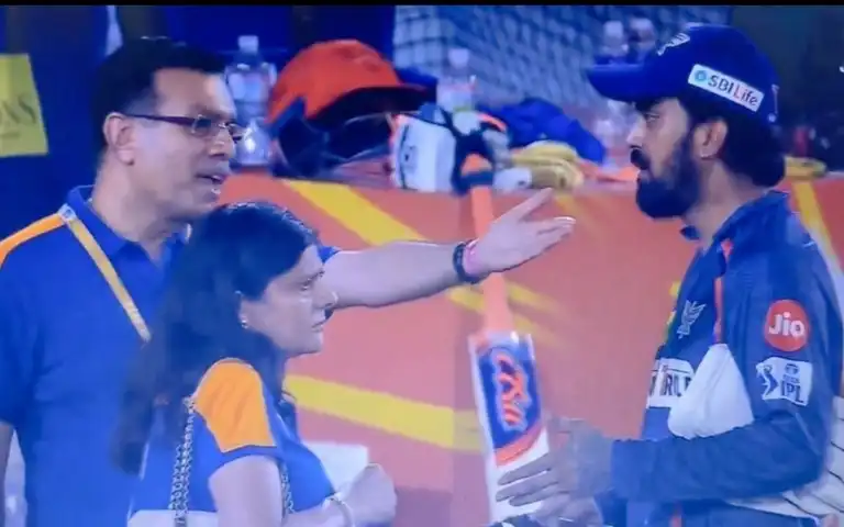 Visuals of the Rahul-Goenka rift in IPL 2024 (@HustlerCSK/X.com)